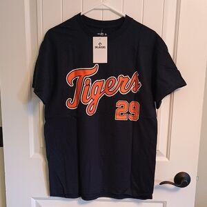 NWT Mens MEDIUM MLB Detroit Tigers Navy Short-Sleeve Graphic Tee 29 Skubal